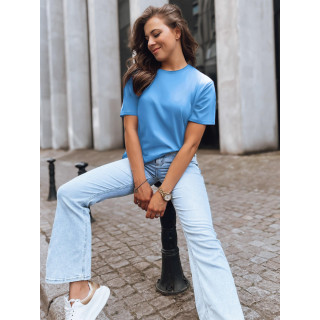 Svetlo modra ženska majica s kratkimi rokavi