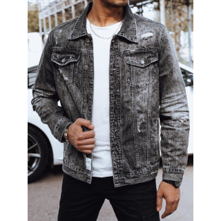 Moška denim jakna v temno sivi barvi