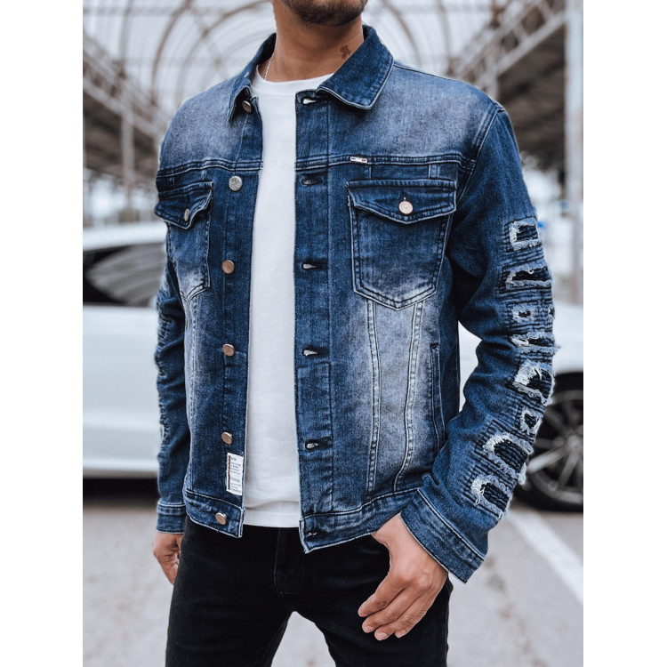 Moška modra jeans jakna