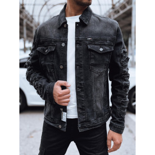 Črna moška denim jakna