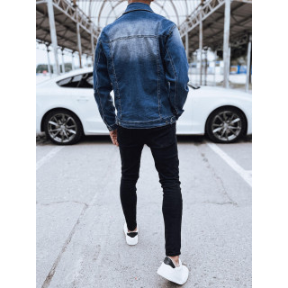 Moška denim jakna v modri barvi