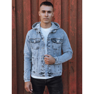 Moška denim jakna s kapuco