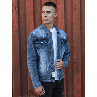 Moška denim jakna v modri barvi
