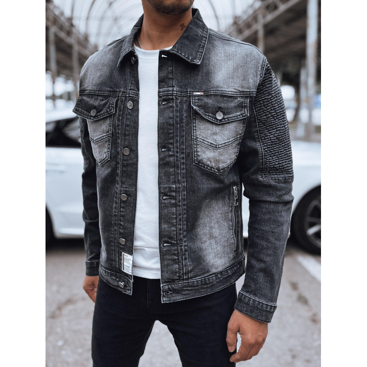 Črna moška denim jakna