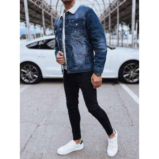 Modra denim jakna za zimo