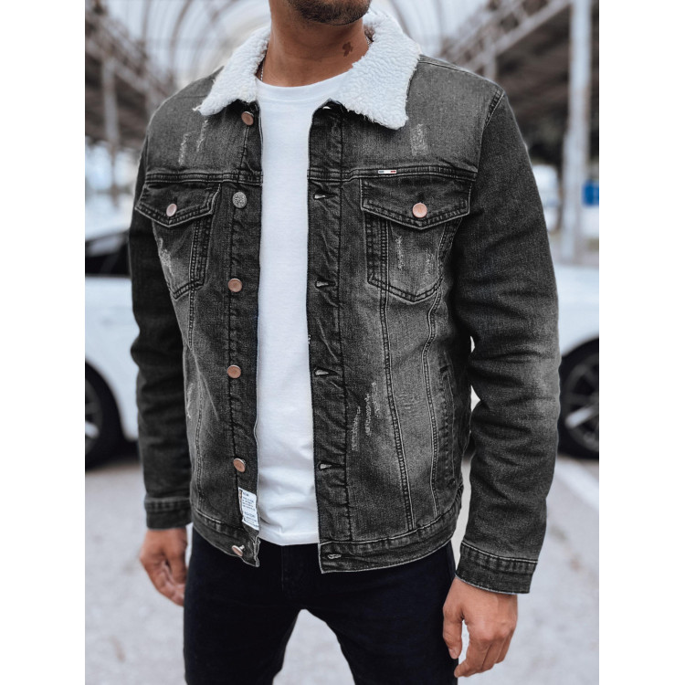 Siva izolirana jakna iz jeansa