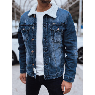 Moška modra denim jakna za zimo