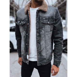 Črna izolirana denim jakna