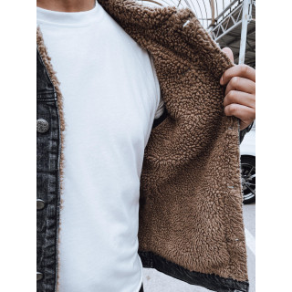 Črna izolirana denim jakna