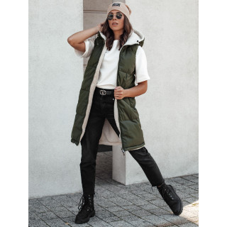 Zelen dolgo telovnik s kapuco