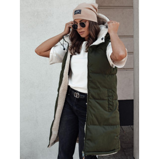 Zelen dolgo telovnik s kapuco