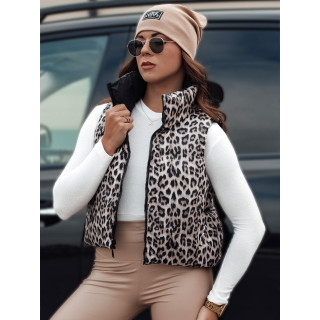 Ženski kratki reverzibilni telovnik v črni barvi