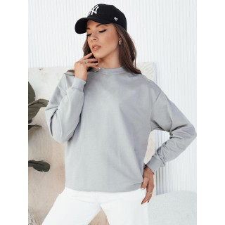 Ženski bombažni pulover v sivi barvi