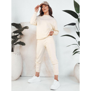 Ženski krem bombažni pulover