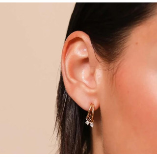 Pozlačeni uhani iz kirurškega jekla