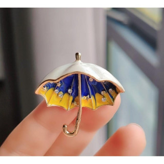 Dekorativna broška dežnik s kristali