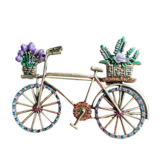 Okrasna broška s pisanim kolesom