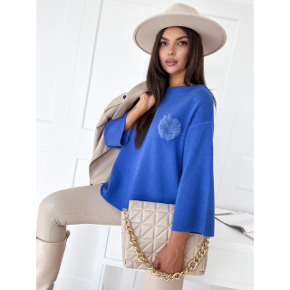 Moder ženski oversized pulover s čopom MY2007