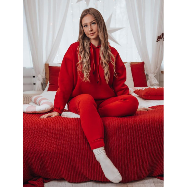 Ženska trenirka v rdeči barvi AY1112