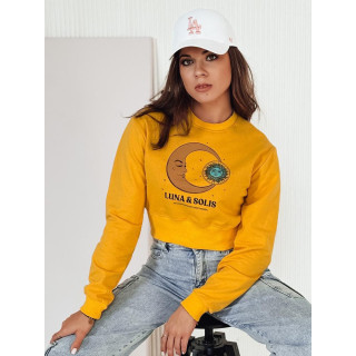 Rumen ženski kratki top pulover s potiskom BY1345