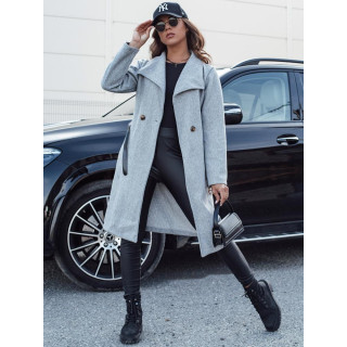 Jesenski ženski plašč sive barve NY0684