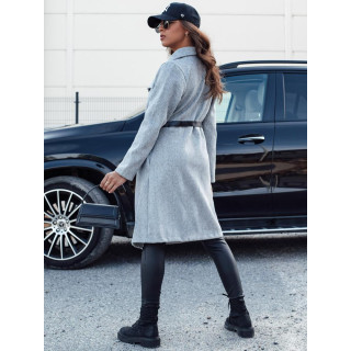 Jesenski ženski plašč sive barve NY0684