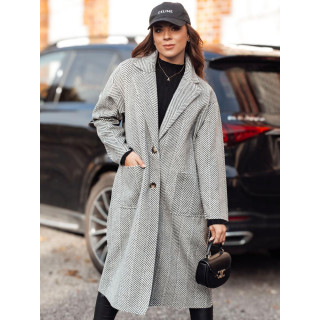 Ženski siv oversized plašč NY0701