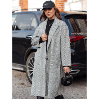 Ženski siv oversized plašč NY0701