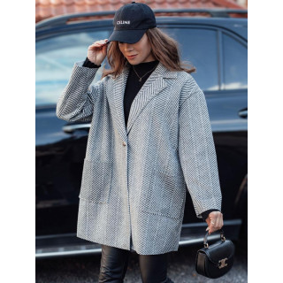 Ženski siv oversized plašč NY0699