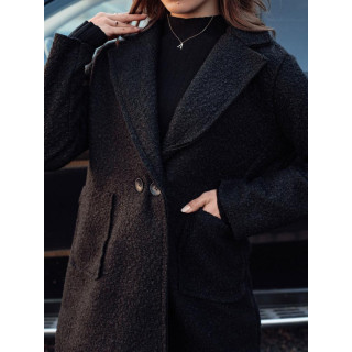 Črn ženski plašč iz ovčje kože NY0709