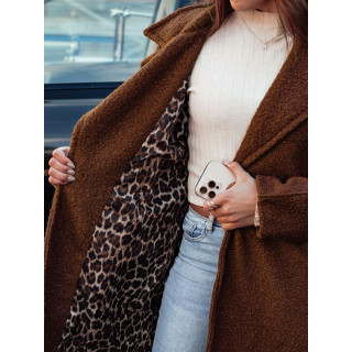 Ženski čokoladni jagnječji plašč NY0712