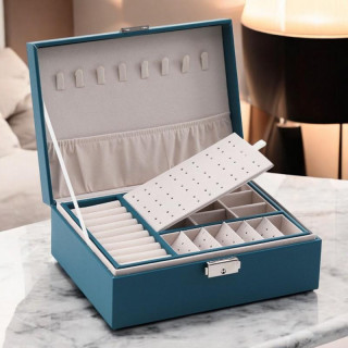 Elegantna zelena škatlica/kovček za nakit