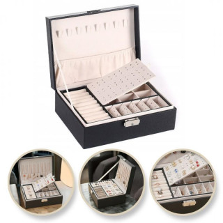 Elegantna črna škatlica/kovček za nakit