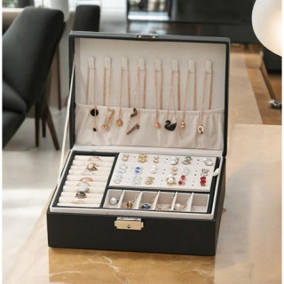 Elegantna črna škatlica/kovček za nakit