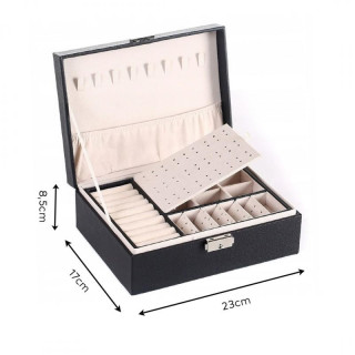 Elegantna črna škatlica/kovček za nakit