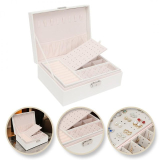 Krem elegantna škatla/kovček za nakit