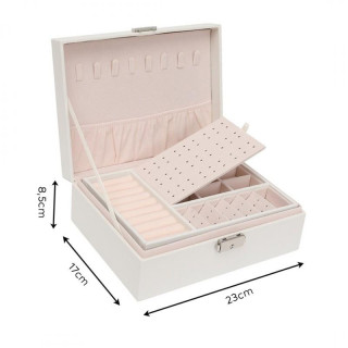 Krem elegantna škatla/kovček za nakit