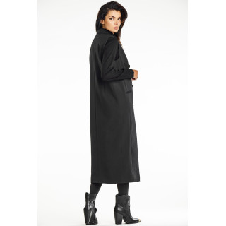 Dolg eleganten ženski telovnik v črni barvi