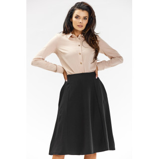 Žensko elegantno temno bež krilo