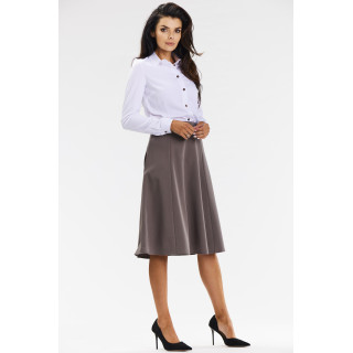 Žensko elegantno temno bež krilo