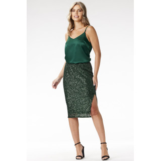 Rožnato krilo z bleščicami in elastičnim pasom