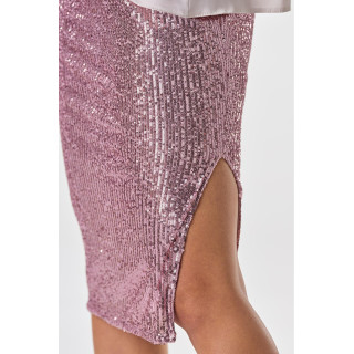 Rožnato krilo z bleščicami in elastičnim pasom