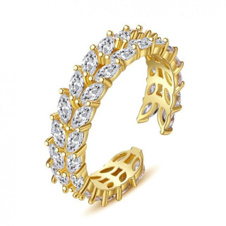 Nastavljiv ženski prstan s cirkoni