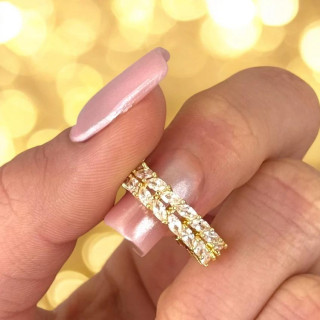 Nastavljiv ženski prstan s cirkoni