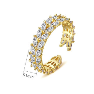 Nastavljiv ženski prstan s cirkoni