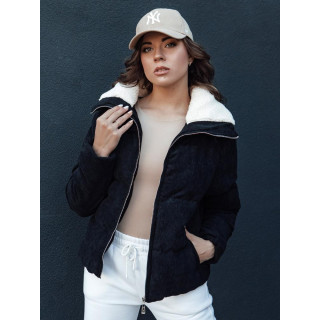 Ženska jakna iz samleta v črni barvi TY4357