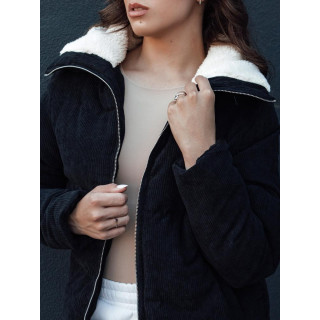 Ženska jakna iz samleta v črni barvi TY4357