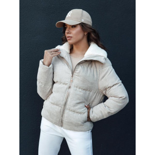 Ženska jakna iz samleta v bež barvi TY4358