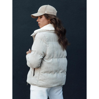 Ženska jakna iz samleta v bež barvi TY4358