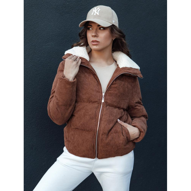 Ženska rjava jakna iz samleta TY4360